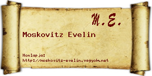 Moskovitz Evelin névjegykártya